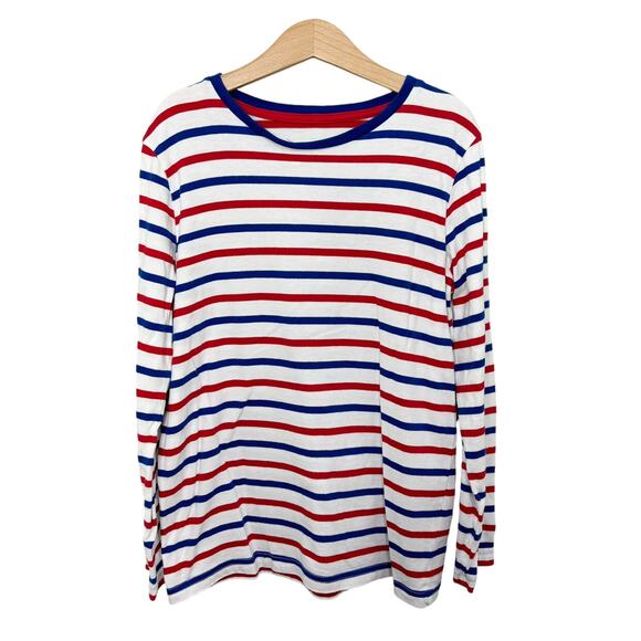 Mini Boden Red, White & Blue Striped Tee - Picture 1 of 4